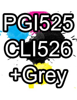 Compatible PGI525 CLI526 Canon Ink Cartridges (Includes Grey)