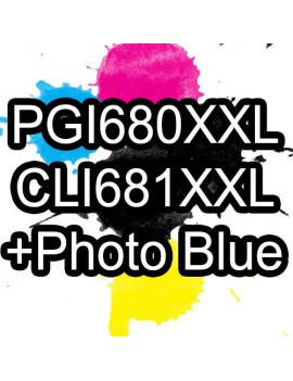 Compatible Canon PGI 680XXL CLI 681XXL Ink Cartridge (Includes Photo Blue)